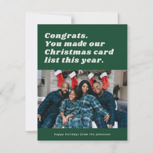 Carte de vacances Green Funny Sarcastic