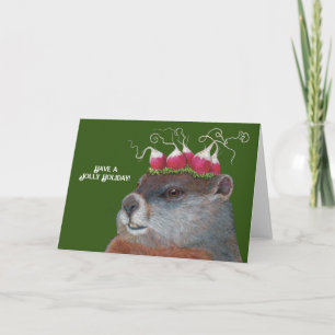 Carte de vacances Groundhog