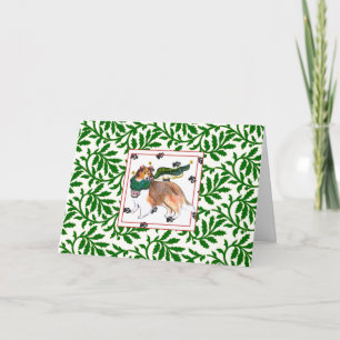 Carte de vacances Gulliver's Angels Sheltie NOEL