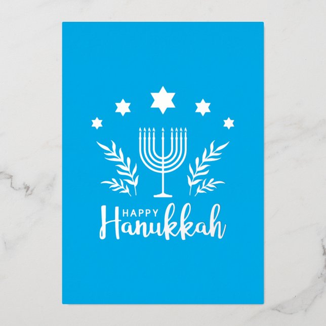Carte de vacances Hannukah foil (Recto)