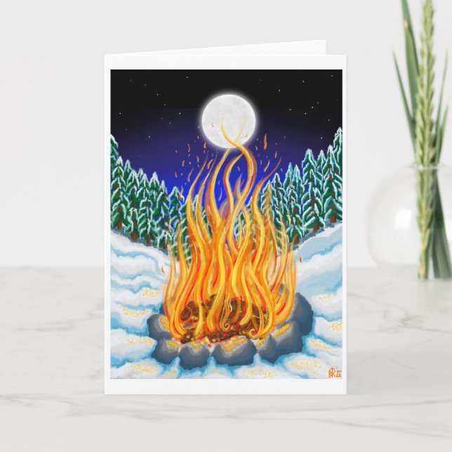 Carte de vacances hiver chaud (Devant)