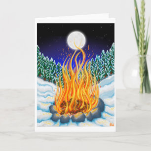 Carte de vacances hiver chaud