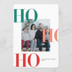 Carte de vacances Ho Ho Ho Colorée
