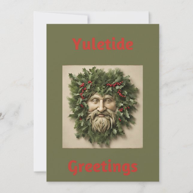 Carte de vacances Holly King Blat Flat (Devant)