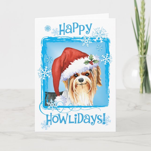 Carte de vacances Howlidays Biewer Terrier (Devant)
