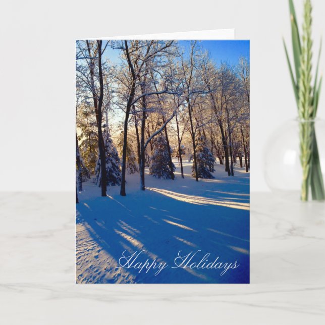 Carte de vacances Iowa hiver matin (Devant)