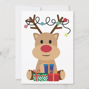 Carte de vacances Jolly Reindeer Puppy