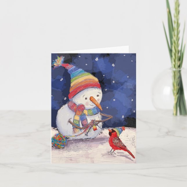 Carte de vacances Jolly Snowperson (Devant)