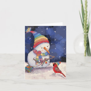 Carte de vacances Jolly Snowperson