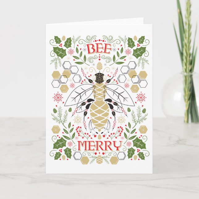 Carte de vacances Joyeuse Abeille (Devant)