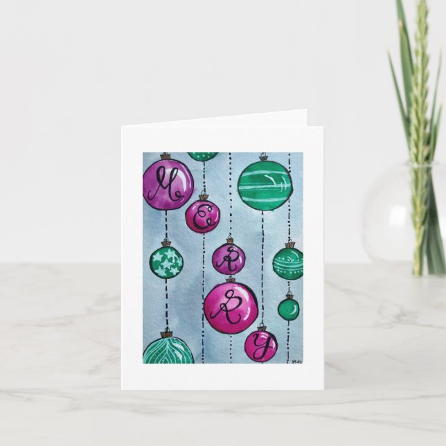 Carte de vacances Joyeuse pliée (Devant)