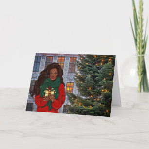 Carte de vacances Joyeux Noël Africain-Américain