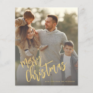 Carte de vacances Joyeux Noël en or Budget