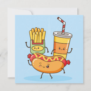 Carte de vacances Kawaii Food