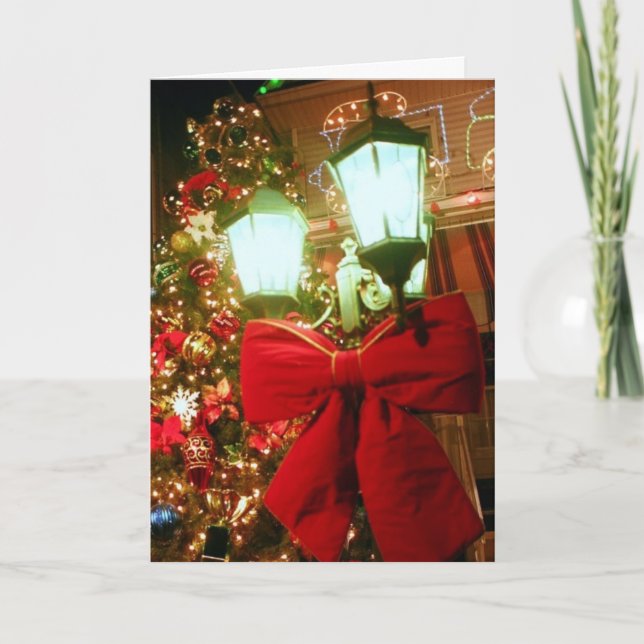 Carte de vacances "Lampe de rue de Noël" - Noël (Devant)