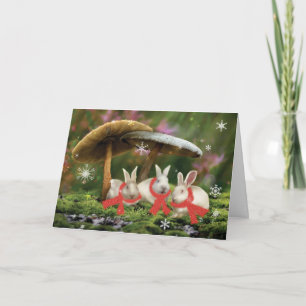 Carte de vacances Lapins au Pays des merveilles