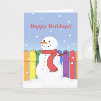 Carte de vacances LGBTQ Snowman