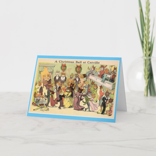 Carte de vacances Louis Wain (Devant)