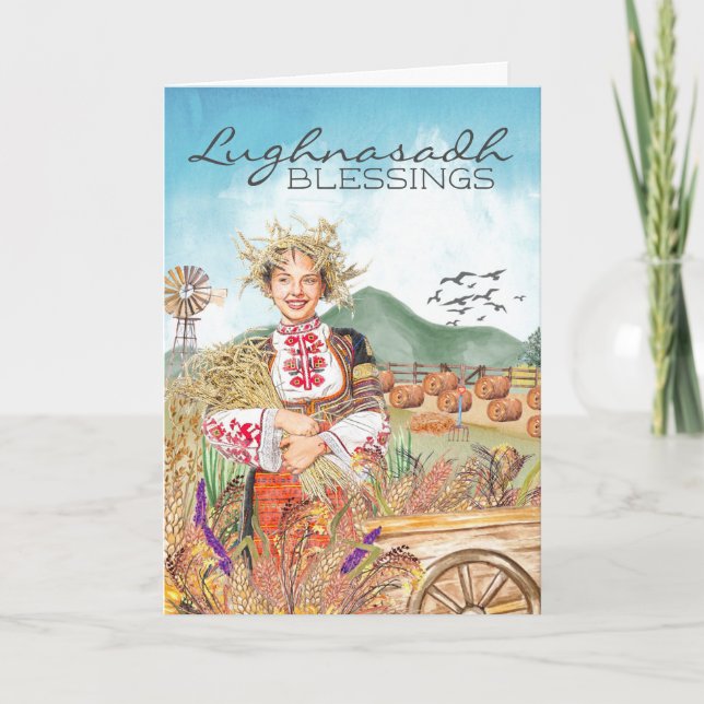 Carte de vacances Lughnasadh Farm Harvest (Devant)