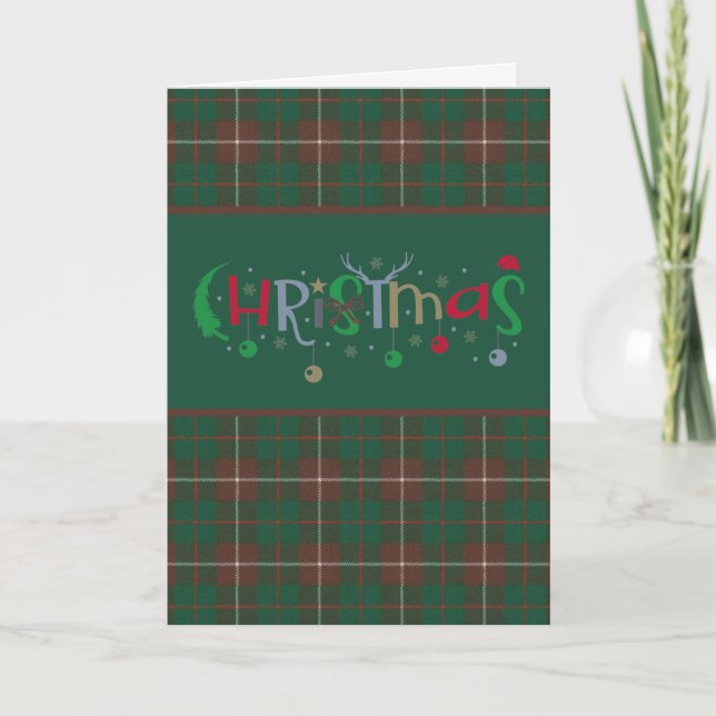 Carte de vacances MacKinnon Clan Tartan Tartan (Devant)