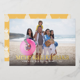 Carte de vacances Mele Kalikimaka Hawaiian Foil