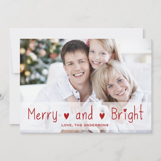 CARTE DE VACANCES MERRY ET BRIGHT (Devant)
