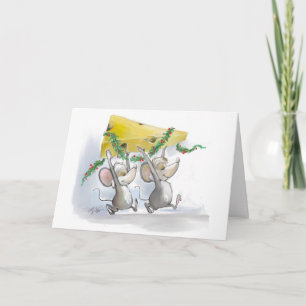 Carte de vacances Merry Mice Mic & Mac