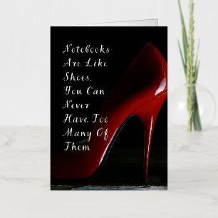 Carte De Vacances Métallisée Cahiers Red Heels sont comme des chaussures 