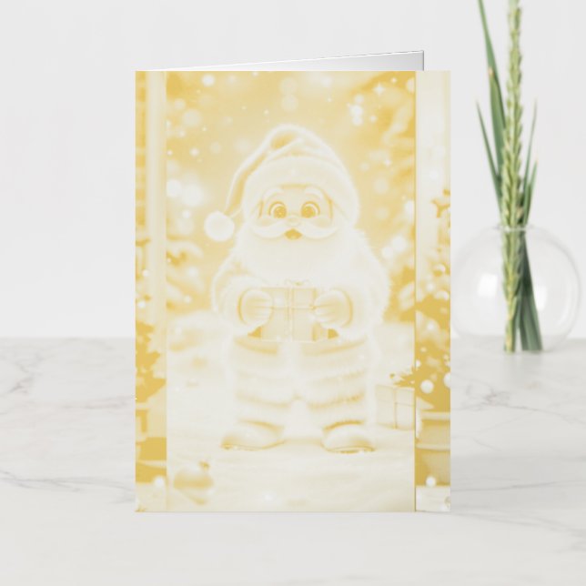 Carte De Vacances Métallisée Card – Holiday Cheer & Joy (Recto)