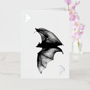 Carte De Vacances Métallisée Chauves-souris vampires gothiques