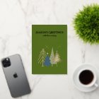 Classic Christmas Tree Seasons Greetings Gold