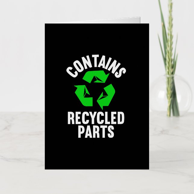 Carte De Vacances Métallisée Contient des parties Recyclées Transplant d'organe (Recto)