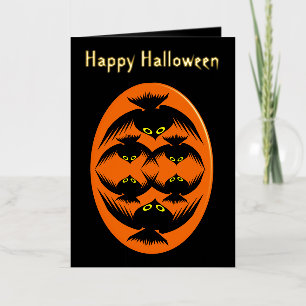 Carte De Vacances Métallisée Crochets Halloween personnalisés