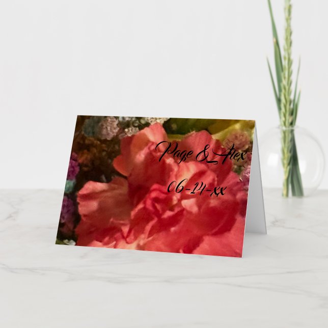 Carte De Vacances Métallisée Folded Foil Greeting Card (Recto)