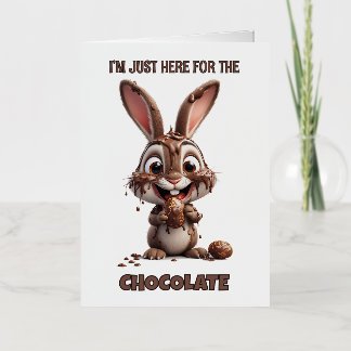 Carte De Vacances Métallisée Funny Easter Bunny – Cute & Playful Easter Design