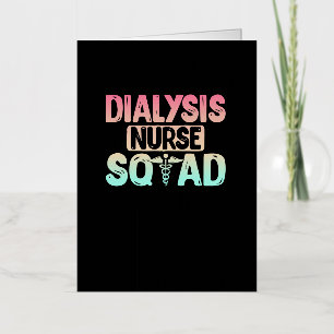 Carte De Vacances Métallisée Infirmière dialyse Squad Cute Dialyse Infirmière R