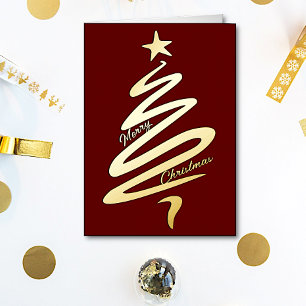 Carte De Vacances Métallisée Jours fériés Abstraits de Noël