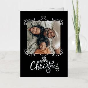 Carte De Vacances Métallisée Joyeux Noël Photo personnalisée