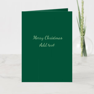 Carte De Vacances Métallisée Joyeux Noël vert plaine solo arrière - plan vacanc