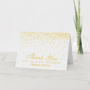 Carte De Vacances Métallisée La collection de mariage Confetti Gold Vintage Gla
