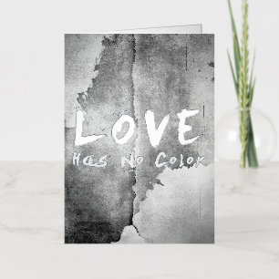 Carte De Vacances Métallisée L'amour de SlipperyJoe n'a pas de couleur de peau
