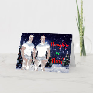 Carte De Vacances Métallisée Les arbres de Noël lumineux de SlipperyJoe deux mu