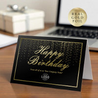 Logo Entreprise Black Gold Joyeux anniversaire