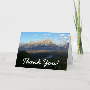 Carte De Vacances Métallisée Merci des montagnes Jackson Hole