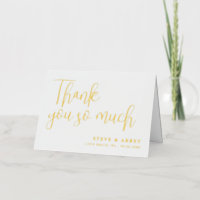 Merci Mariage blanc et or tellement