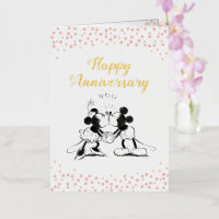 Mickey & Minnie Confettis Roses Anniversaire