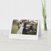 Minimaliste simple Mariage photo Merci or