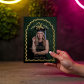 Carte De Vacances Métallisée Petite fille lombeuse Wavy Yellow Neon Graduation