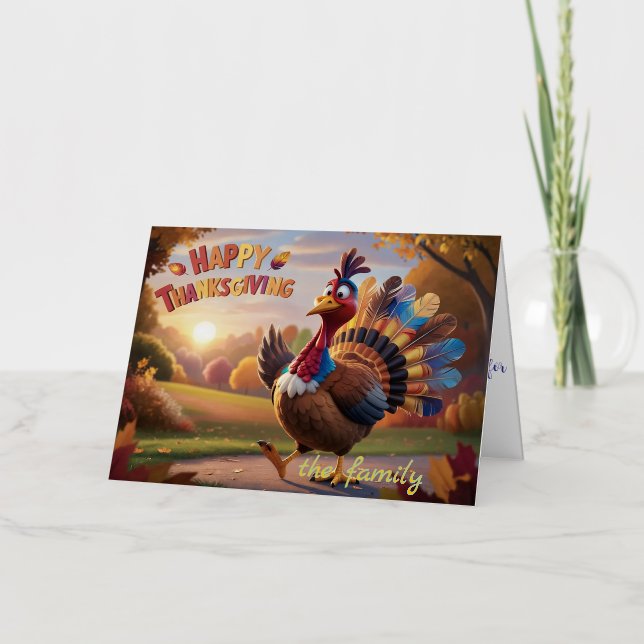 Carte De Vacances Métallisée Plumes de Gratitude (Recto)