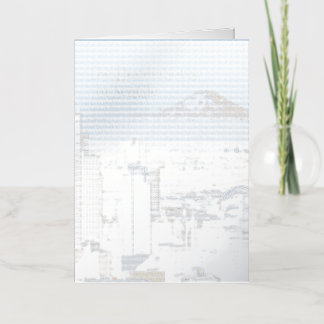 Carte De Vacances Métallisée Seattle avec le Mont Rainier Photographie